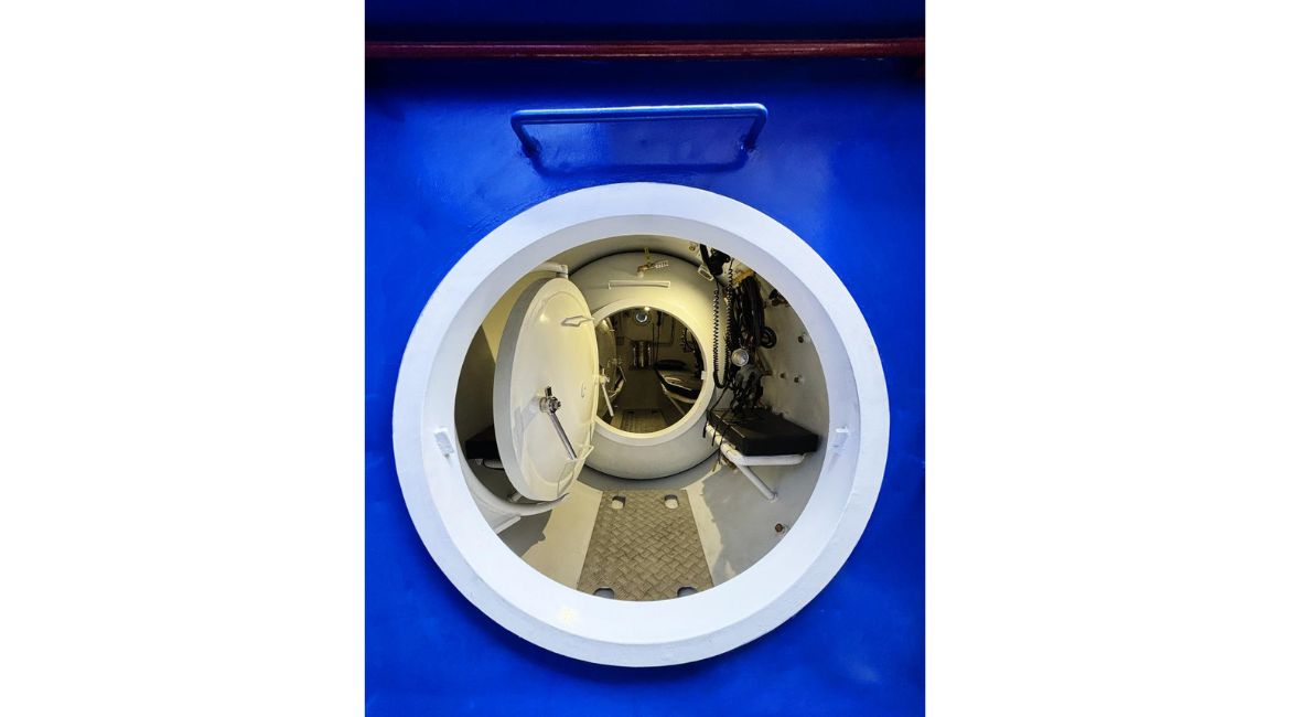 Professional diving gear in action