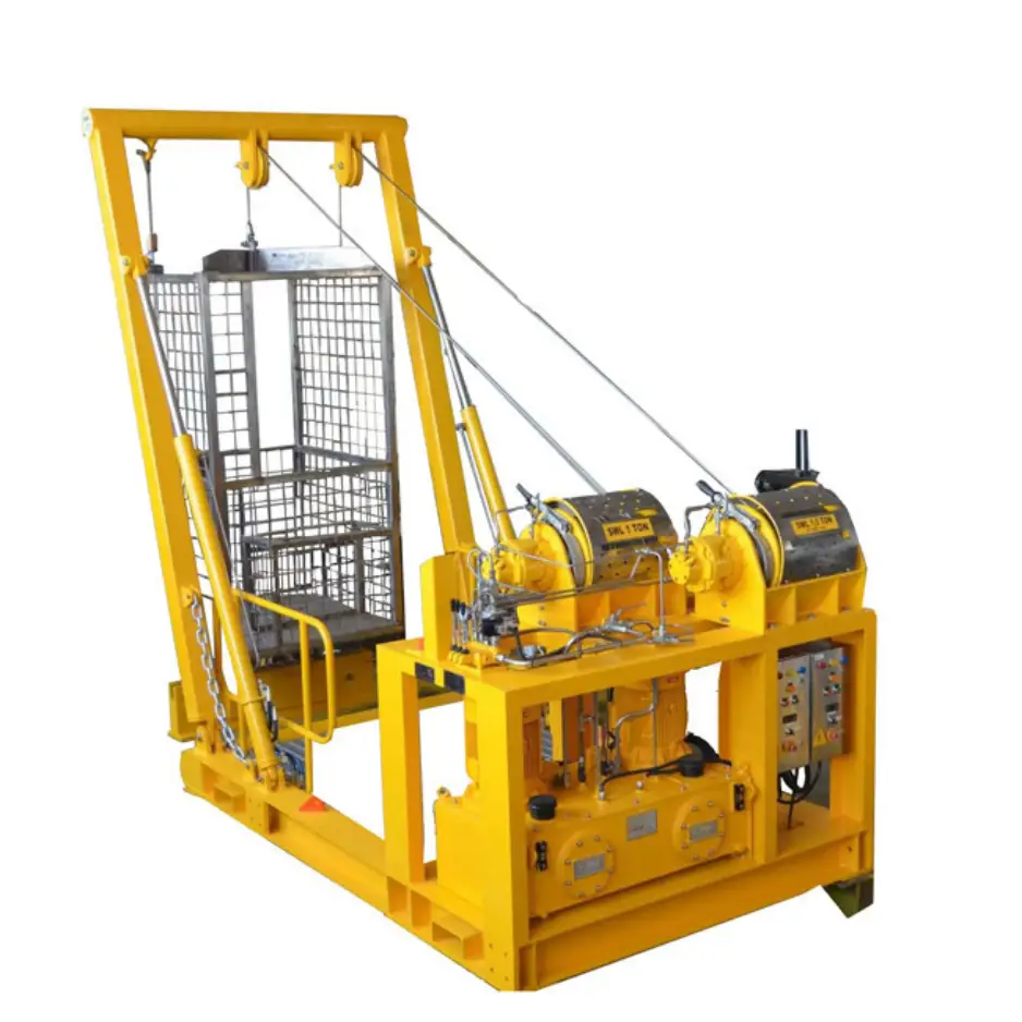 launch-recovery-system-4 "JK Subsea launch and recovery system with diver cage and dual hydraulic winches